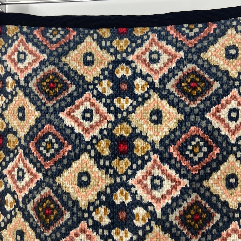 Loft Boho Short Patterned Cotton Blend A Line Ski… - image 8